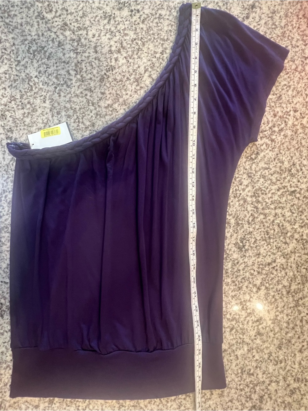 One-Shoulder Puple Top Size Large NEW - Picture 4 of 6